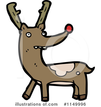 Royalty-Free (RF) Reindeer Clipart Illustration by lineartestpilot - Stock Sample #1149996