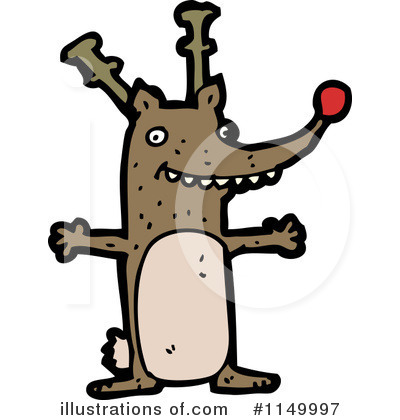 Royalty-Free (RF) Reindeer Clipart Illustration by lineartestpilot - Stock Sample #1149997