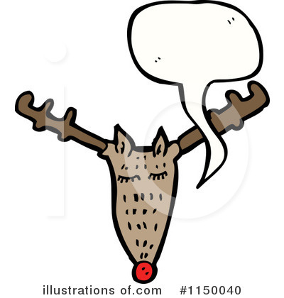 Royalty-Free (RF) Reindeer Clipart Illustration by lineartestpilot - Stock Sample #1150040