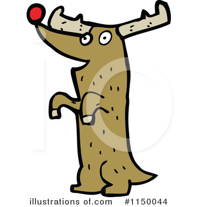 Royalty-Free (RF) Reindeer Clipart Illustration by lineartestpilot - Stock Sample #1150044