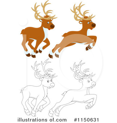 Royalty-Free (RF) Reindeer Clipart Illustration by Alex Bannykh - Stock Sample #1150631