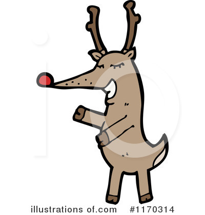 Royalty-Free (RF) Reindeer Clipart Illustration by lineartestpilot - Stock Sample #1170314