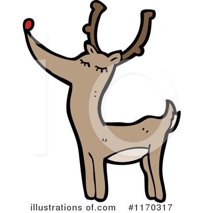 Royalty-Free (RF) Reindeer Clipart Illustration by lineartestpilot - Stock Sample #1170317