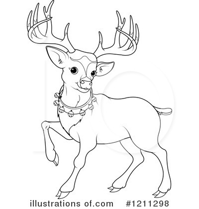 Royalty-Free (RF) Reindeer Clipart Illustration by Pushkin - Stock Sample #1211298