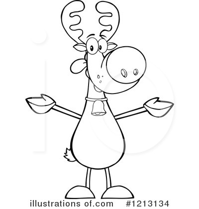 Royalty-Free (RF) Reindeer Clipart Illustration by Hit Toon - Stock Sample #1213134