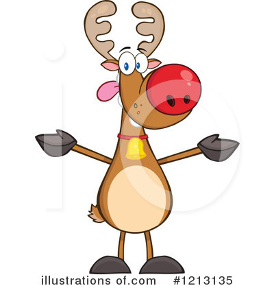 Royalty-Free (RF) Reindeer Clipart Illustration by Hit Toon - Stock Sample #1213135