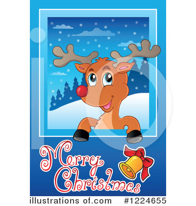 Royalty-Free (RF) Reindeer Clipart Illustration by visekart - Stock Sample #1224655