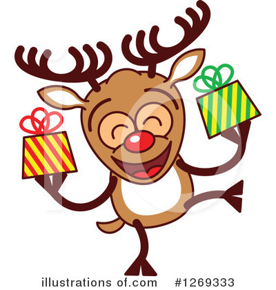 Royalty-Free (RF) Reindeer Clipart Illustration by Zooco - Stock Sample #1269333