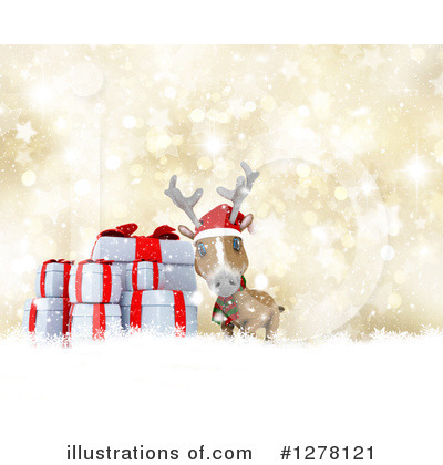 Royalty-Free (RF) Reindeer Clipart Illustration by KJ Pargeter - Stock Sample #1278121