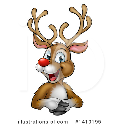 Royalty-Free (RF) Reindeer Clipart Illustration by AtStockIllustration - Stock Sample #1410195
