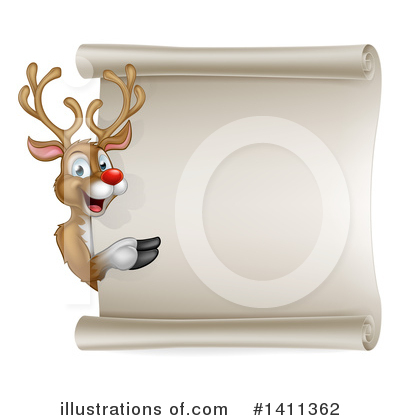 Royalty-Free (RF) Reindeer Clipart Illustration by AtStockIllustration - Stock Sample #1411362