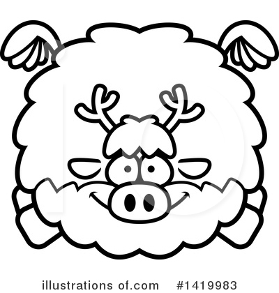 Royalty-Free (RF) Reindeer Clipart Illustration by Cory Thoman - Stock Sample #1419983