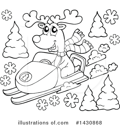 Royalty-Free (RF) Reindeer Clipart Illustration by visekart - Stock Sample #1430868