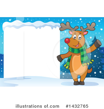 Royalty-Free (RF) Reindeer Clipart Illustration by visekart - Stock Sample #1432765