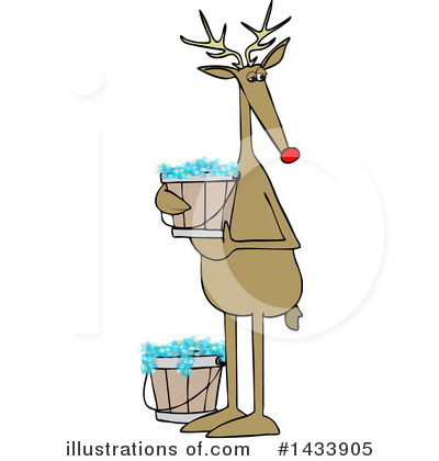 Royalty-Free (RF) Reindeer Clipart Illustration by djart - Stock Sample #1433905