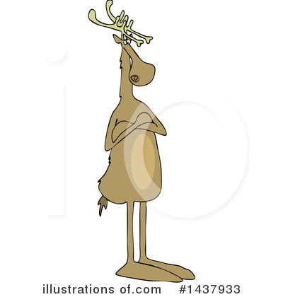 Royalty-Free (RF) Reindeer Clipart Illustration by djart - Stock Sample #1437933