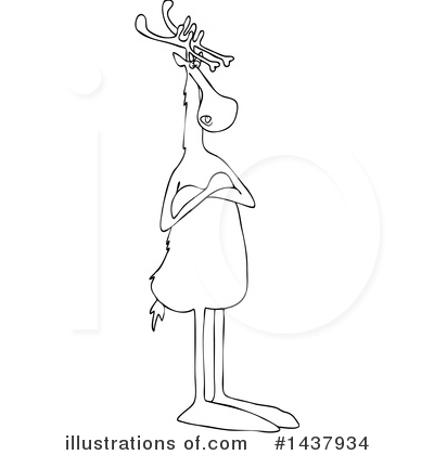 Royalty-Free (RF) Reindeer Clipart Illustration by djart - Stock Sample #1437934
