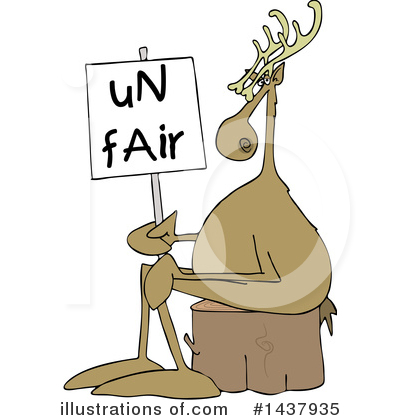 Royalty-Free (RF) Reindeer Clipart Illustration by djart - Stock Sample #1437935