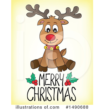 Royalty-Free (RF) Reindeer Clipart Illustration by visekart - Stock Sample #1490688