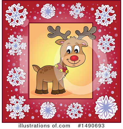 Royalty-Free (RF) Reindeer Clipart Illustration by visekart - Stock Sample #1490693