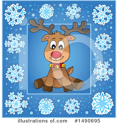 Royalty-Free (RF) Reindeer Clipart Illustration by visekart - Stock Sample #1490695