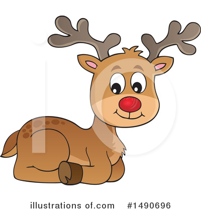 Royalty-Free (RF) Reindeer Clipart Illustration by visekart - Stock Sample #1490696