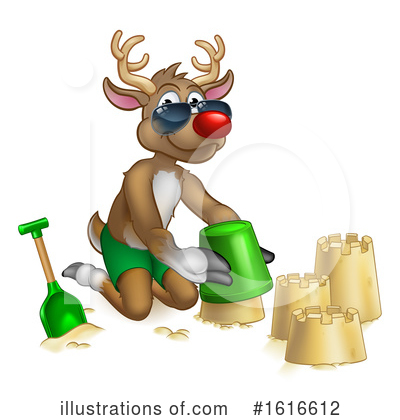 Royalty-Free (RF) Reindeer Clipart Illustration by AtStockIllustration - Stock Sample #1616612