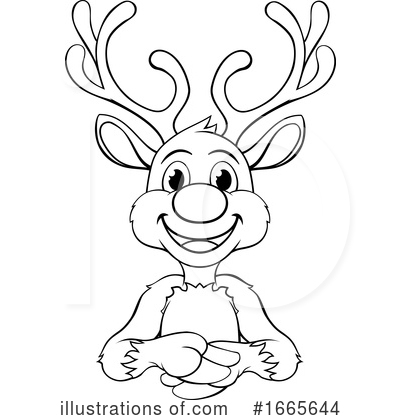 Royalty-Free (RF) Reindeer Clipart Illustration by AtStockIllustration - Stock Sample #1665644
