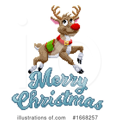 Royalty-Free (RF) Reindeer Clipart Illustration by AtStockIllustration - Stock Sample #1668257