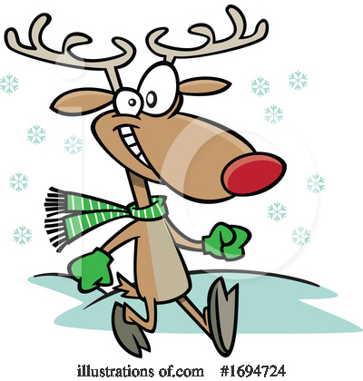 Royalty-Free (RF) Reindeer Clipart Illustration by toonaday - Stock Sample #1694724