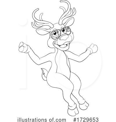Royalty-Free (RF) Reindeer Clipart Illustration by AtStockIllustration - Stock Sample #1729653