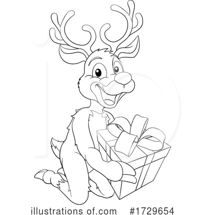 Royalty-Free (RF) Reindeer Clipart Illustration by AtStockIllustration - Stock Sample #1729654