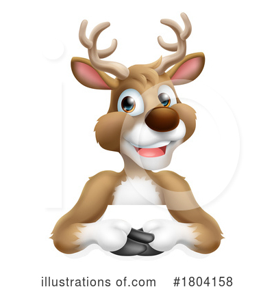 Royalty-Free (RF) Reindeer Clipart Illustration by AtStockIllustration - Stock Sample #1804158