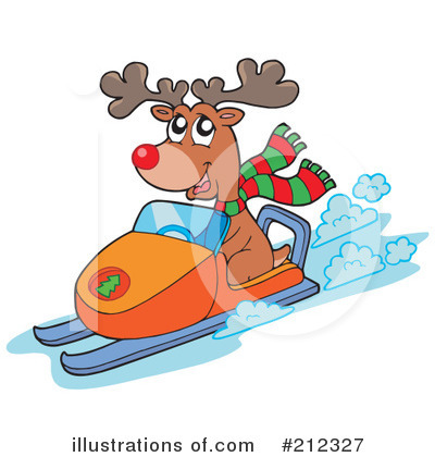 Royalty-Free (RF) Reindeer Clipart Illustration by visekart - Stock Sample #212327