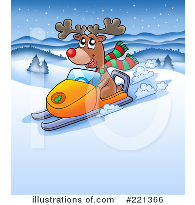 Royalty-Free (RF) Reindeer Clipart Illustration by visekart - Stock Sample #221366