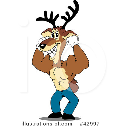 Royalty-Free (RF) Reindeer Clipart Illustration by Dennis Holmes Designs - Stock Sample #42997