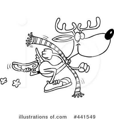 Royalty-Free (RF) Reindeer Clipart Illustration by toonaday - Stock Sample #441549