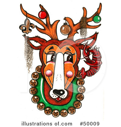 Royalty-Free (RF) Reindeer Clipart Illustration by LoopyLand - Stock Sample #50009