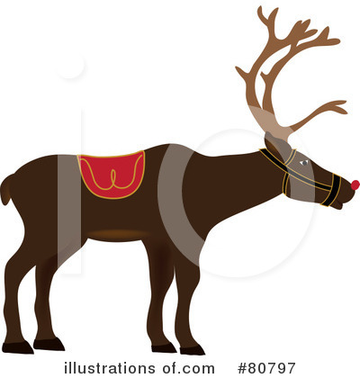 Royalty-Free (RF) Reindeer Clipart Illustration by Pams Clipart - Stock Sample #80797