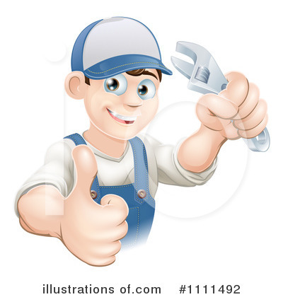 Royalty-Free (RF) Repair Man Clipart Illustration by AtStockIllustration - Stock Sample #1111492