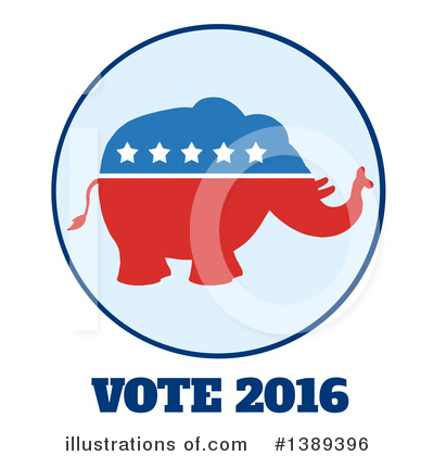 Republican Elephant Clipart #1389396 by Hit Toon