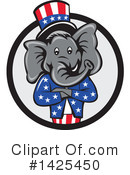 Republican Elephant Clipart #1425450 by patrimonio