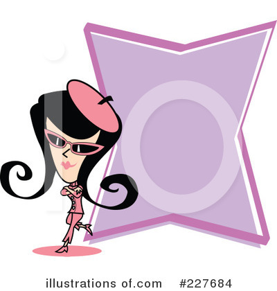 Royalty-Free (RF) Retro Girl Clipart Illustration by Andy Nortnik - Stock Sample #227684