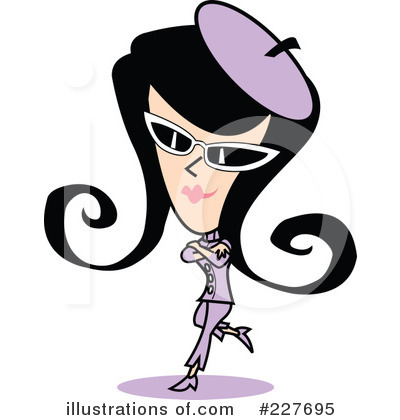 Royalty-Free (RF) Retro Girl Clipart Illustration by Andy Nortnik - Stock Sample #227695