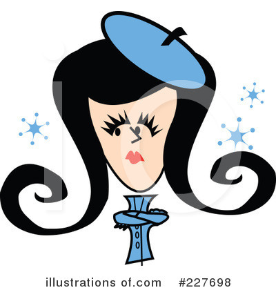 Royalty-Free (RF) Retro Girl Clipart Illustration by Andy Nortnik - Stock Sample #227698
