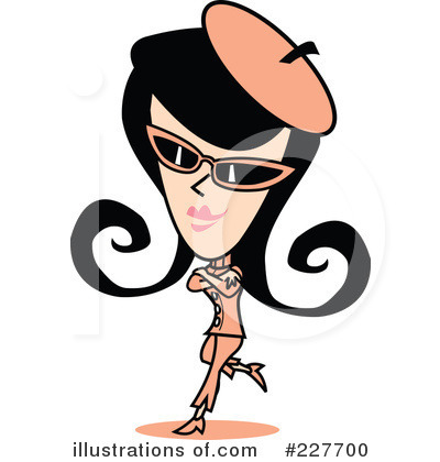 Royalty-Free (RF) Retro Girl Clipart Illustration by Andy Nortnik - Stock Sample #227700