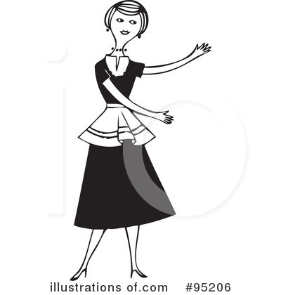 Royalty-Free (RF) Retro Woman Clipart Illustration by BestVector - Stock Sample #95206