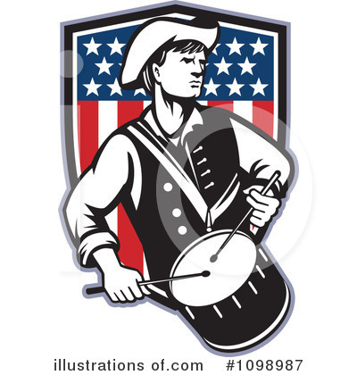 Royalty-Free (RF) Revolutionary Soldier Clipart Illustration by patrimonio - Stock Sample #1098987