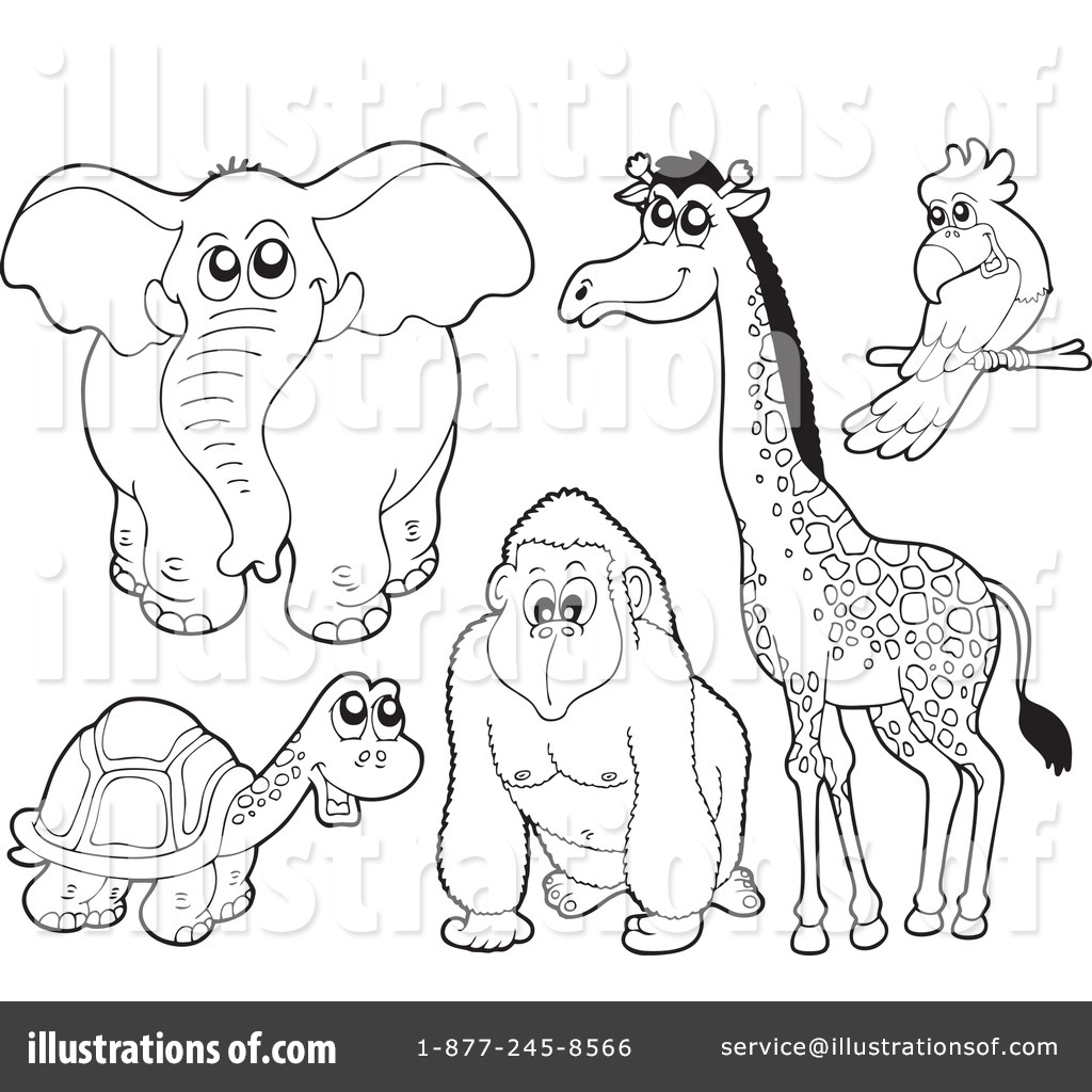 free black and white zoo clipart - photo #9