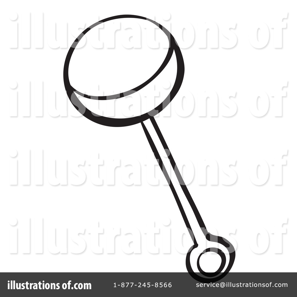 baby rattle clipart black and white - photo #35